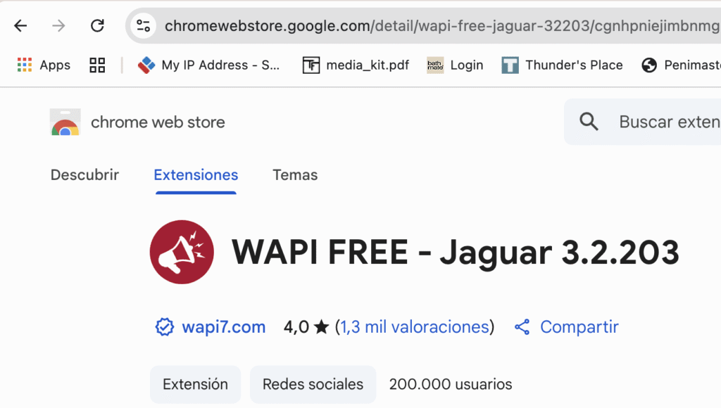 Interfaz de mensajes de Wapi Free